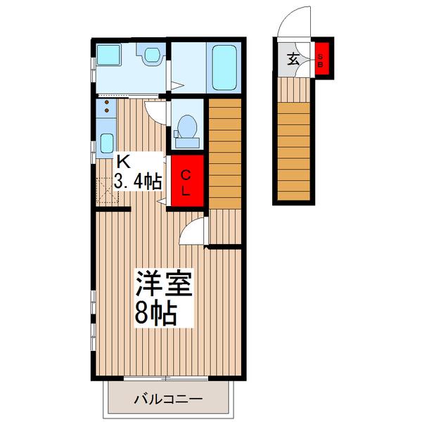ベルコート朝霞（203） 間取り図画像