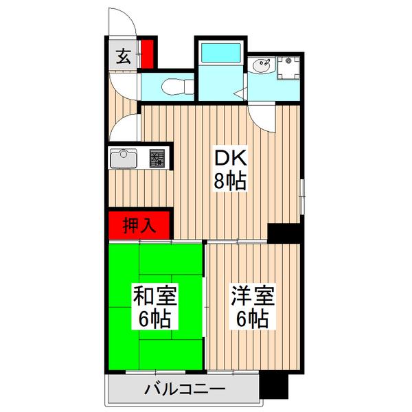 アルカディア志木（601） 間取り図画像