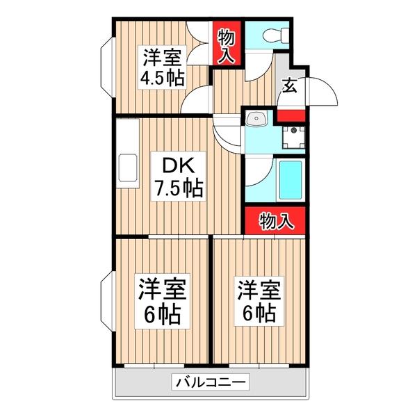 ロイヤルメドウ（101） 間取り図画像