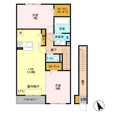 未来樹（ゆめのき）壱号棟（201） 間取り図画像