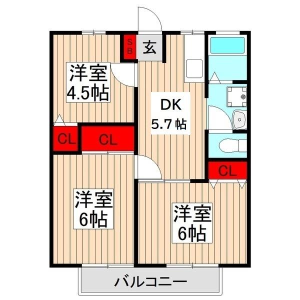 アーバンヒル朝霞1号館（202） 間取り図画像