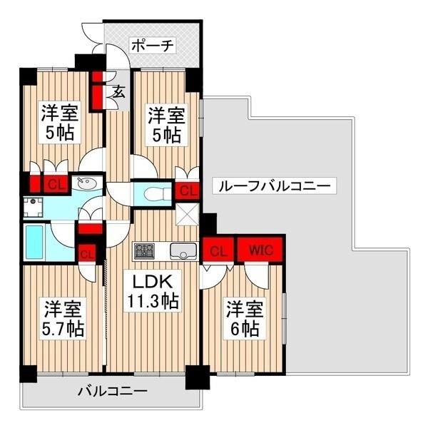 コンフォリア成増グリーンサイド（808） 間取り図画像