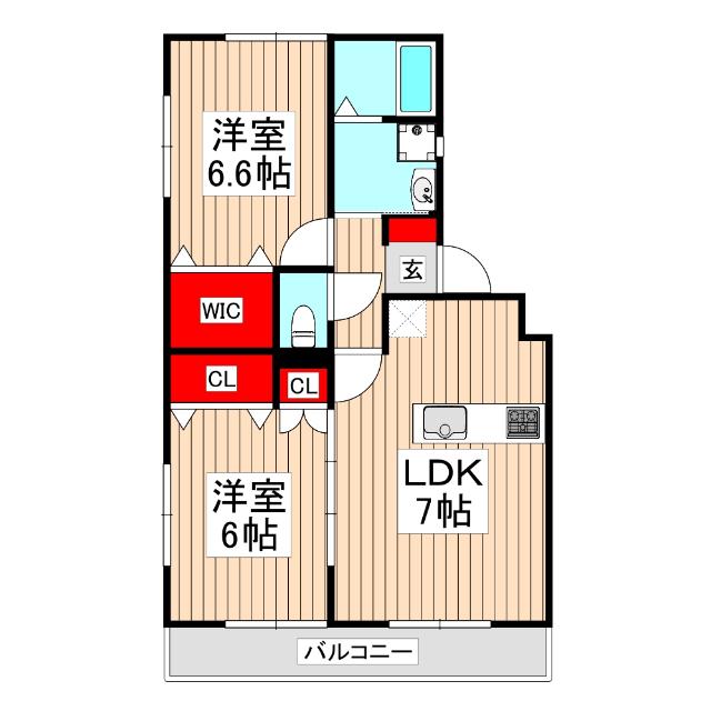 ヴィラコート高松（101） 間取り図画像