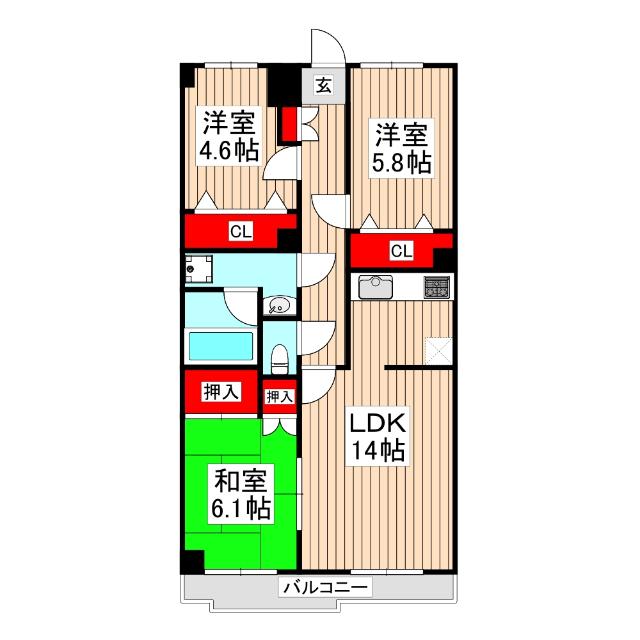 クレールコート光が丘（309） 間取り図画像