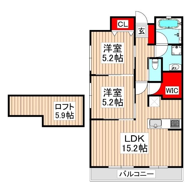 ヒルズ城北（201） 間取り図画像