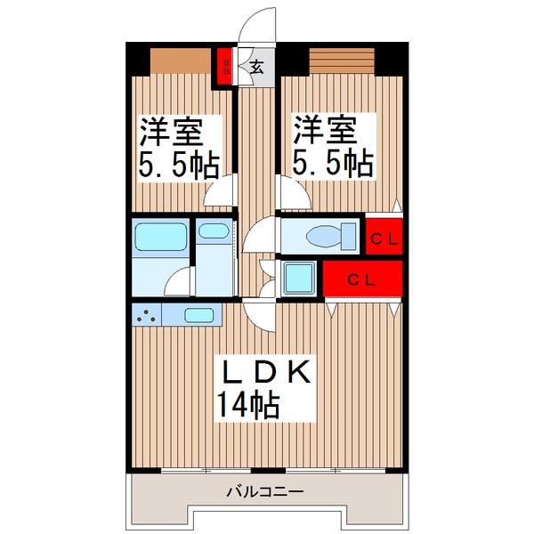 リンデンハイム赤塚（302） 間取り図画像