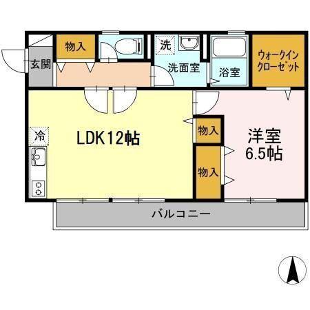 パールハイツ内田Ⅱ（101） 間取り図画像