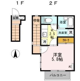 フローラ（201） 間取り図画像
