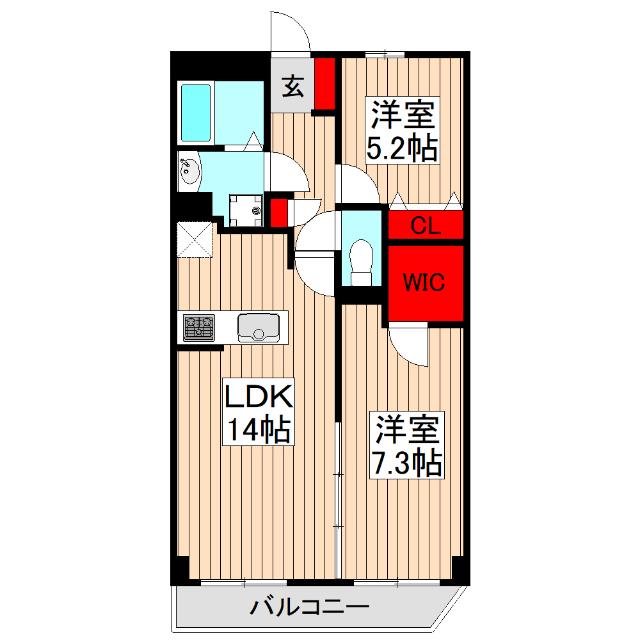 グリーンハウス高松（205） 間取り図画像