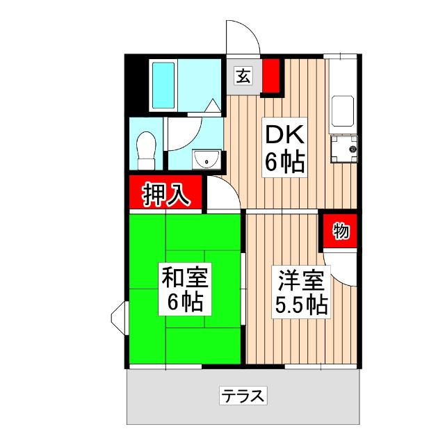 ファインコーポラスA棟（105） 間取り図画像