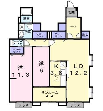 ジュネス（101） 間取り図画像