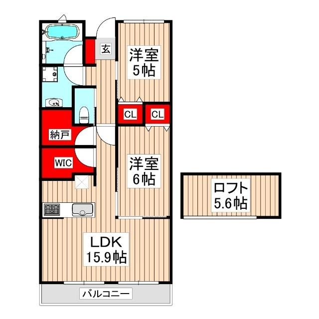 ヒルズ城北（202） 間取り図画像