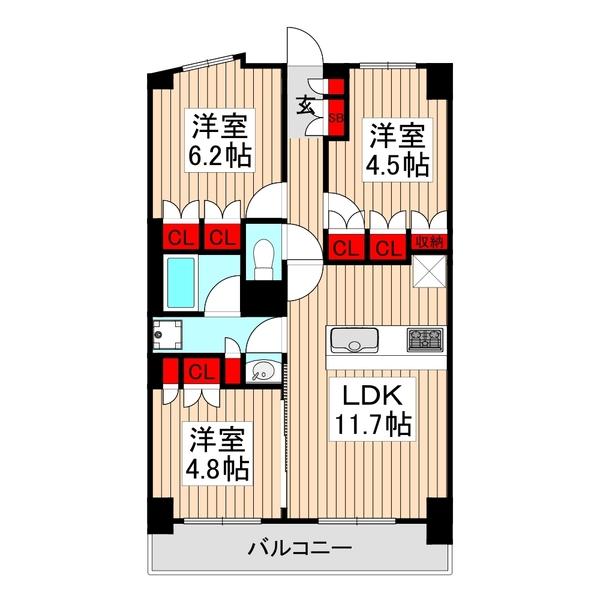 コンフォリア成増グリーンサイド（508） 間取り図画像