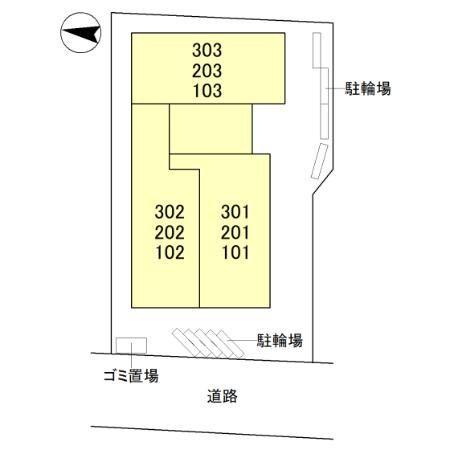 Ｄ−Ｓｅｒｅｎｏ北野（103） 地形図・案内図
