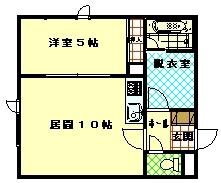 アヤメハイツ（1D） 間取り図画像