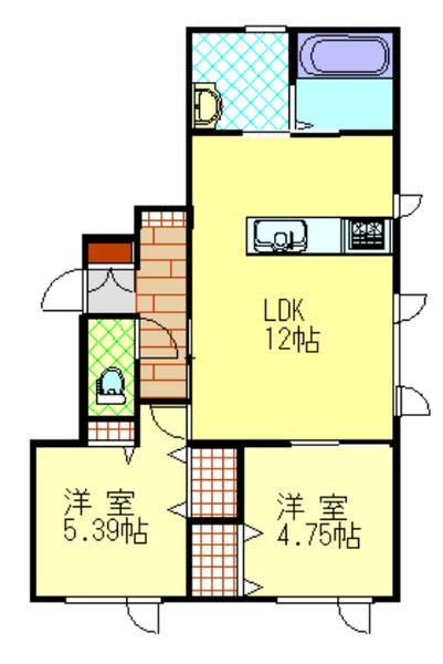 i room（104） 間取り図画像