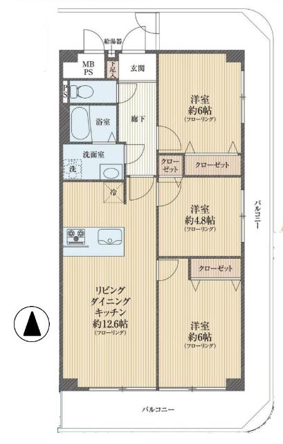 角部屋、日当たり良好