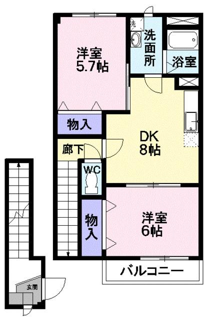 エスペラントハイム（202） 間取り図画像