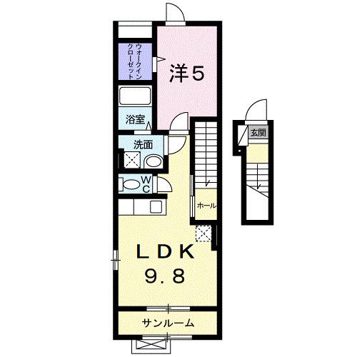Ｒｉｖｅｒｓｉｄｅ泉（202） 間取り図画像