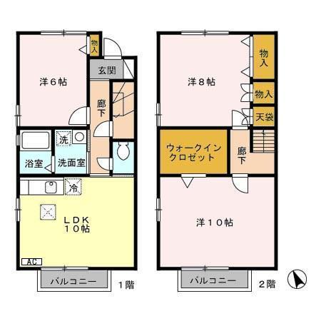 シャンクー・リーフ　Ｅ（002） 間取り図画像