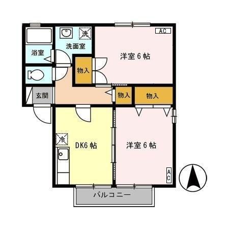 セジュール・ベルリラ　ＡＢ（A202） 間取り図画像