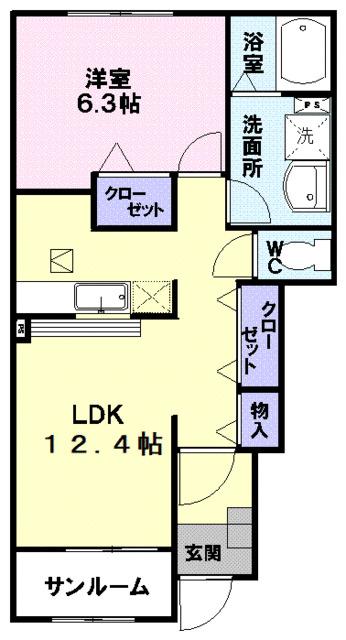アンジュフランⅠ（103） 間取り図画像