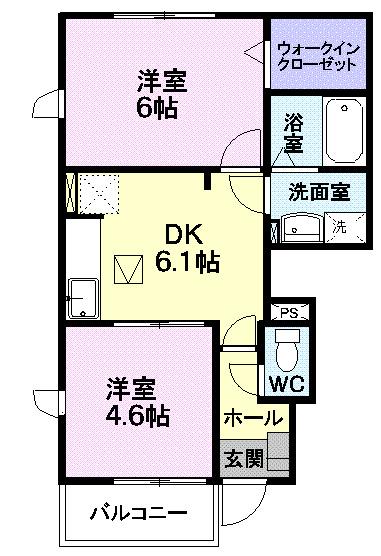 フィオーレ　グリーンヒル（101） 間取り図画像