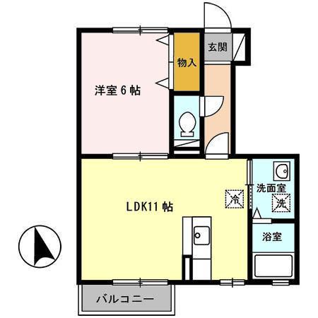 セジュールウィスタリアⅣ（102） 間取り図画像