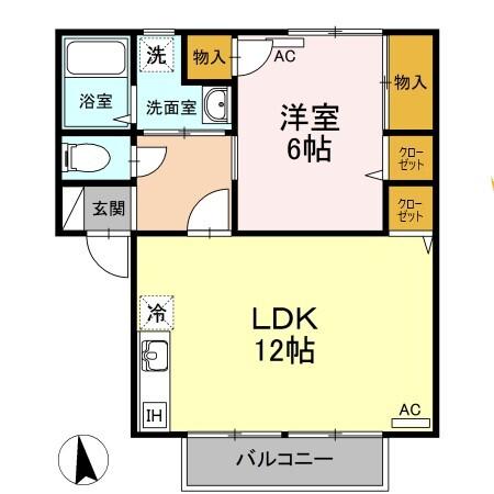 セジュール カサブランカ（102） 間取り図画像
