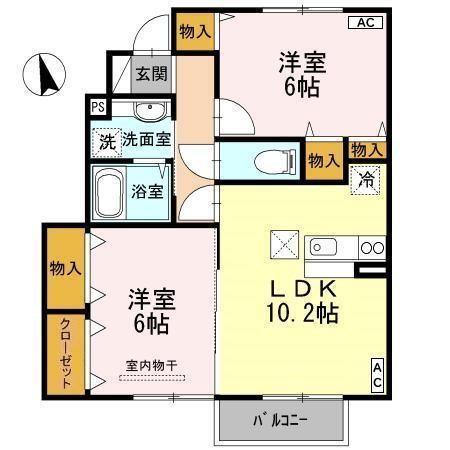 リール・ロージェ Ｃ（101） 間取り図画像