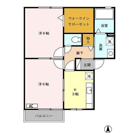 モナリエ Ｎ（201） 間取り図画像