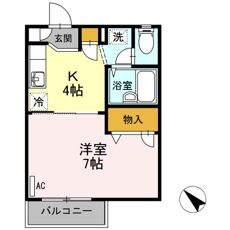 タカギ スピリット　Ａ（A205） 間取り図画像