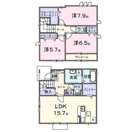 シェーネ東原　Ⅰ（101） 間取り図画像