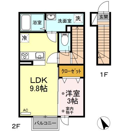バレンタインハウス和合町（205） 間取り図画像
