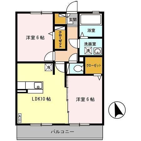 パーク レジェンダ　AB（A102） 間取り図画像