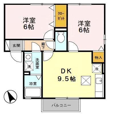 シャルム・ドミール　Ⅱ（102） 間取り図画像