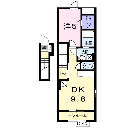 プラシードⅡ（201） 間取り図画像