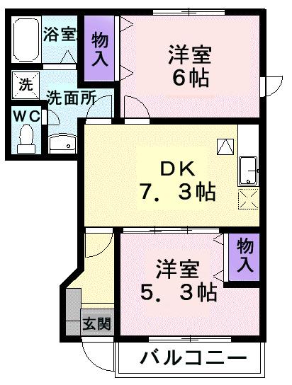 ビラ・シャルマン　Ｂ（104） 間取り図画像