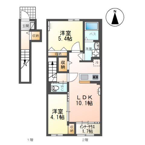 ル・プリュニエ　Ｍ 間取り図画像