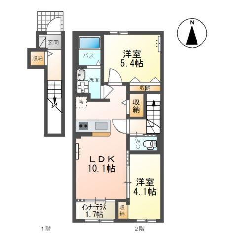 ル・プリュニエ　Ｍ 間取り図画像