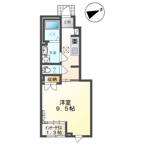 仮）山形市松原新築アパートＢ 間取り図画像
