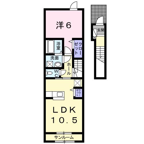 モダニスタ　Ｂ（204） 間取り図画像