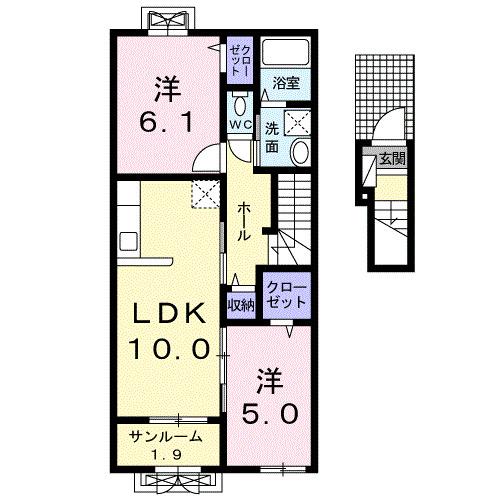 陽　ｈｉｎａｔａ（203） 間取り図画像