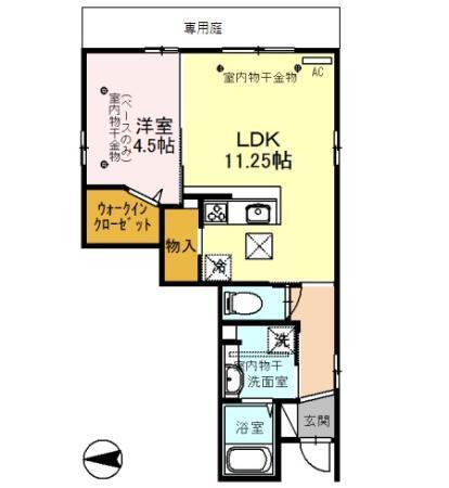 クラレット（101） 間取り図画像