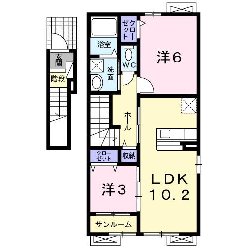 ジョイ（201） 間取り図画像
