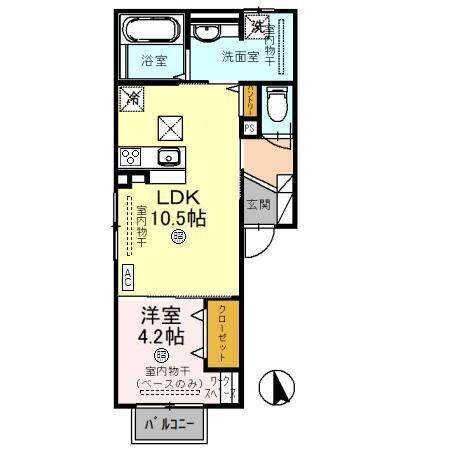 アールプレジールJⅡ（101） 間取り図画像