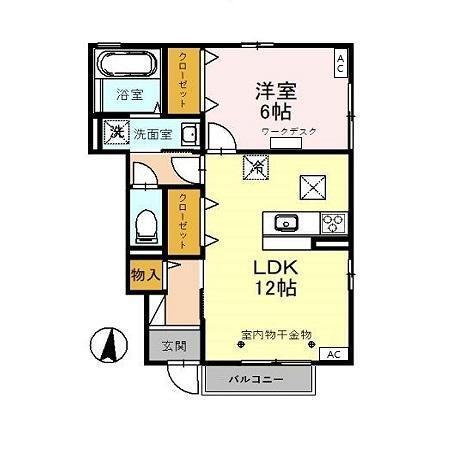 エスポワール伏見　Ａ（105） 間取り図画像
