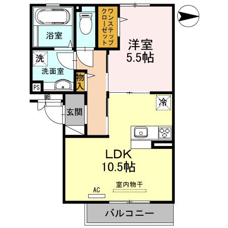 カーサ　ポポラーレ（202） 間取り図画像