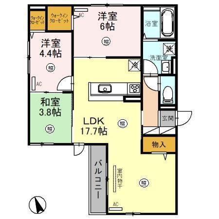 クラシスト万代（301） 間取り図画像