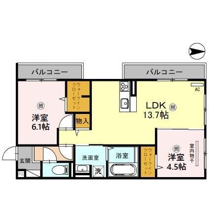 Sinfaria YUZATO　C棟（301） 間取り図画像